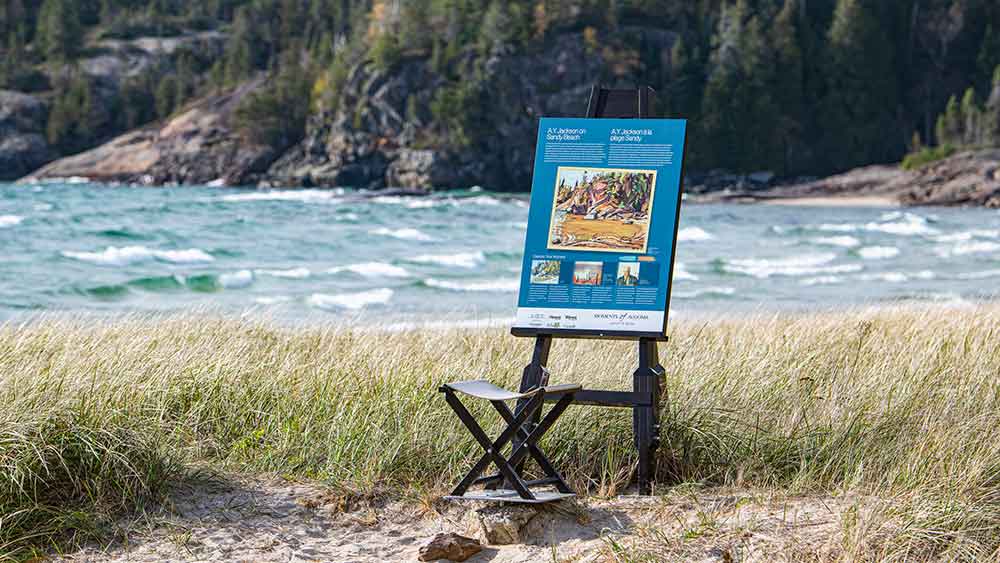 sandy beach group of seven panel