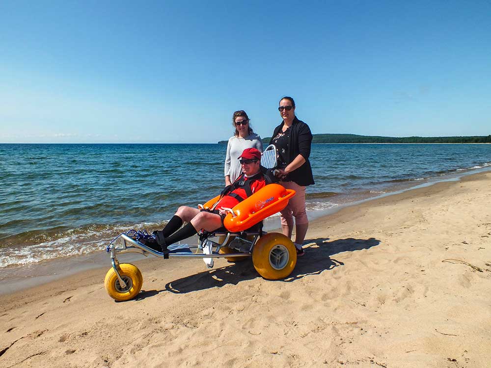 Pancake Bay Provincial Park beach wheelchair
