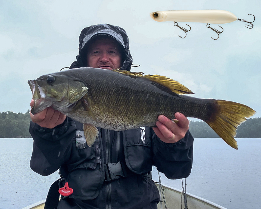 angler fishing smallmouth bass hastie lake