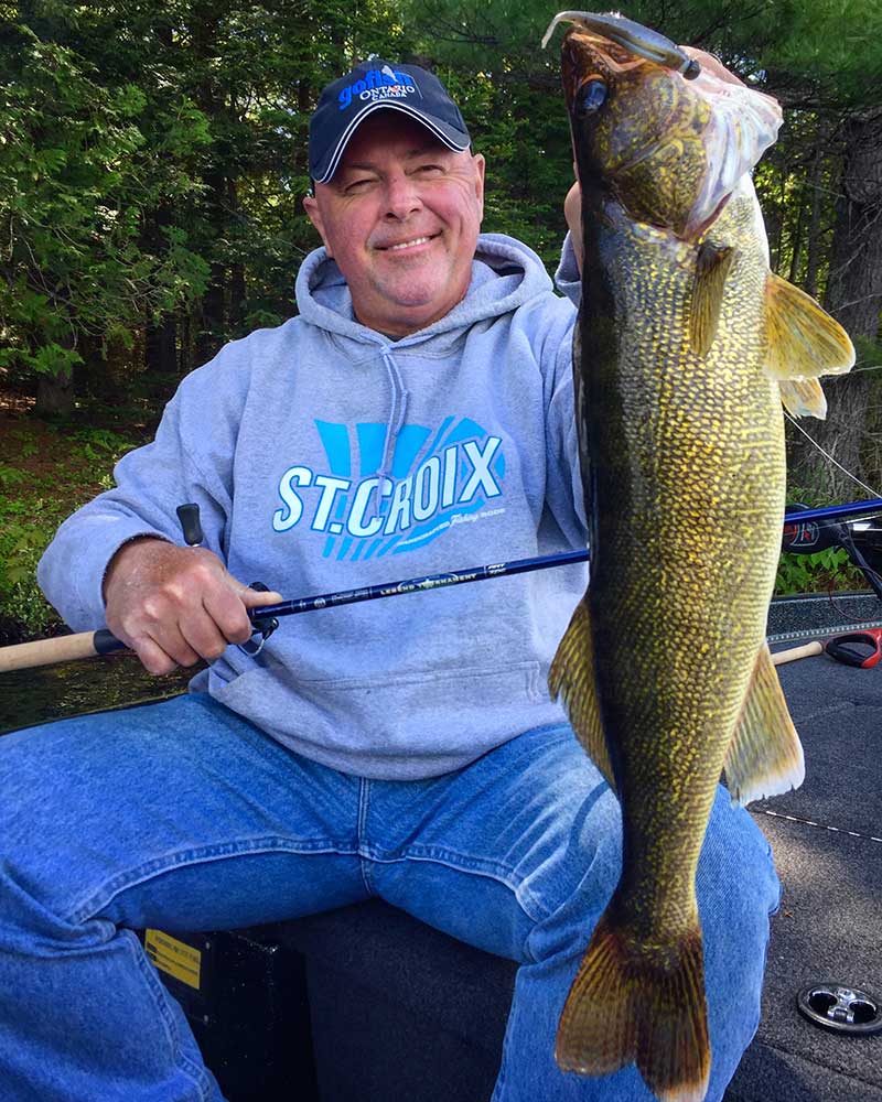 angler fishing walleye