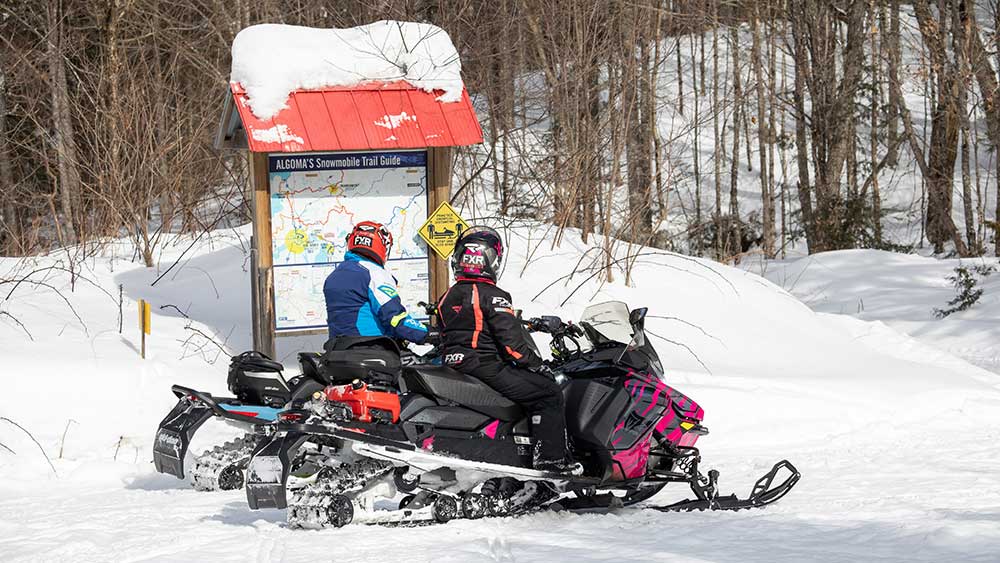 algoma snowmobile trail guide signage