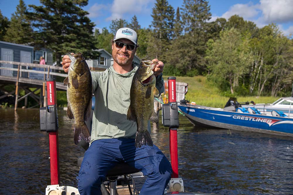 fishing at blue heron resort with angling algoma