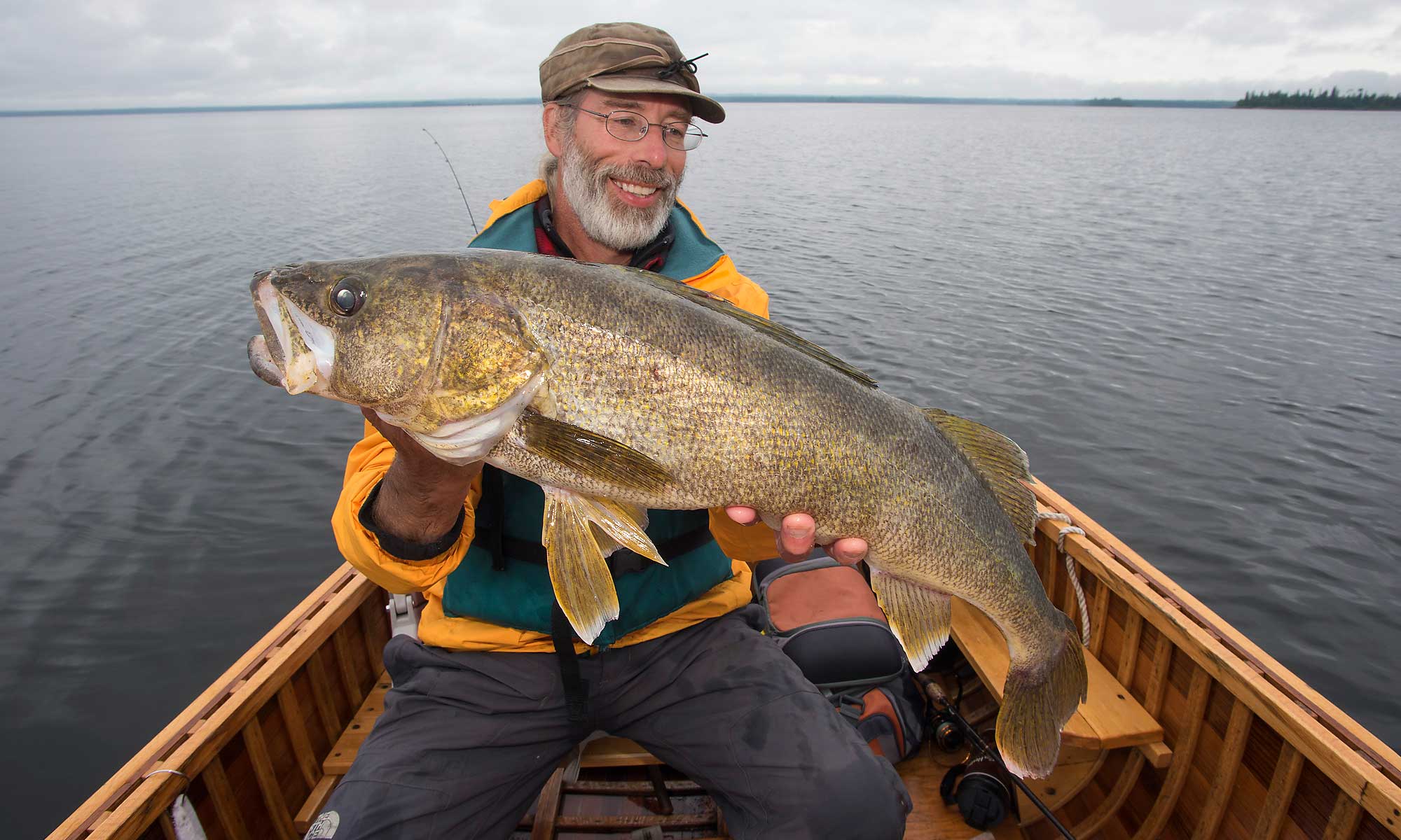 angler fishing ontario walleye