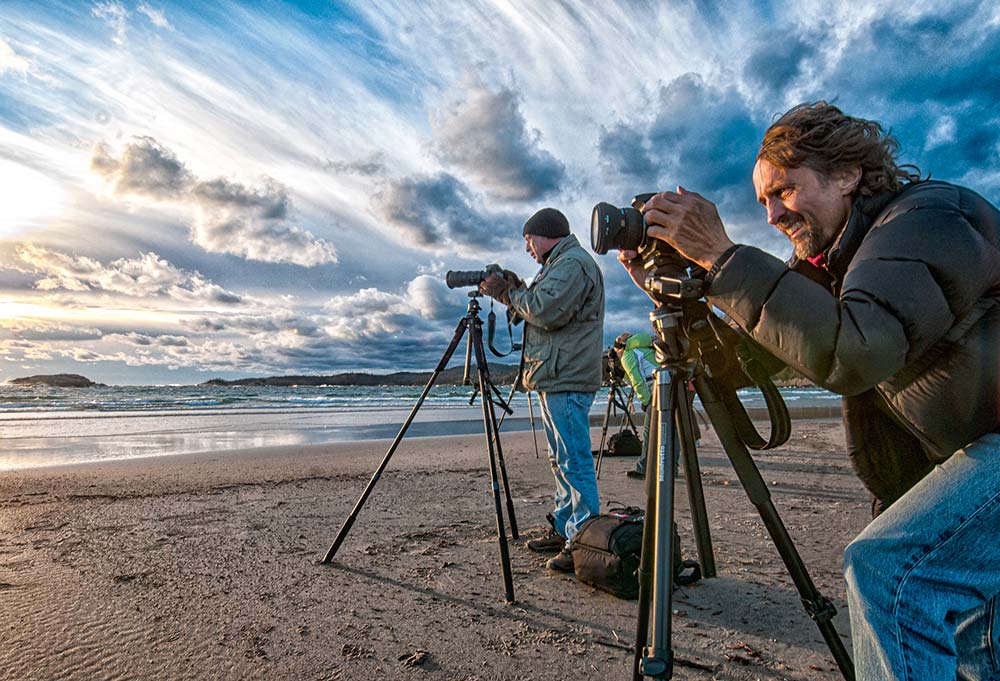 photographing the shores of lake superior