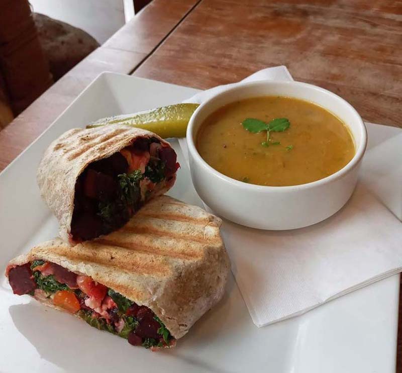 soup and wrap