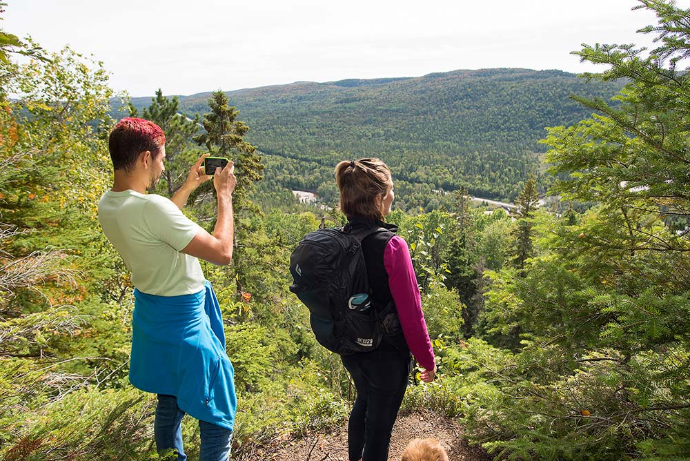 top of lookout taking a photo