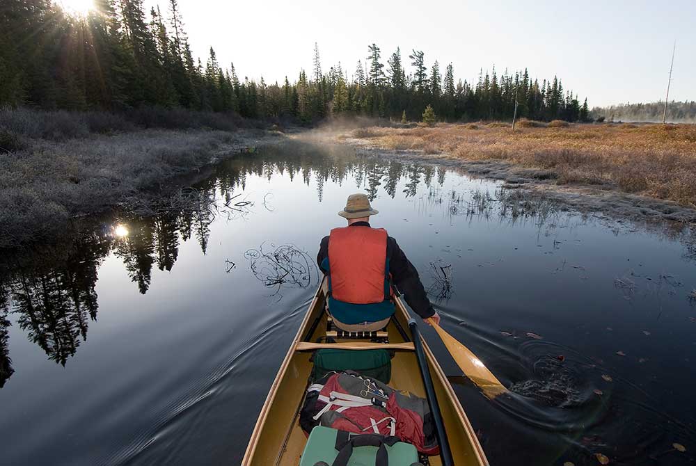 canoeing inland lakes in lake superior provincial park