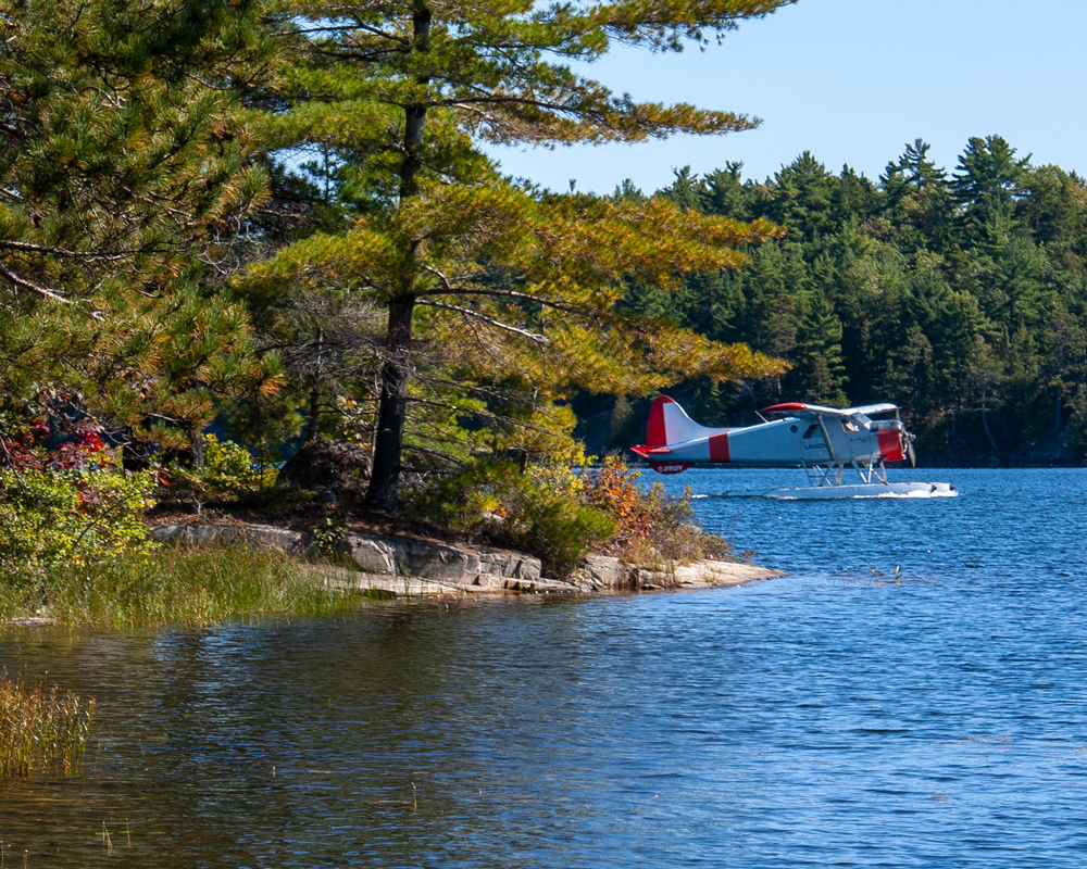 lauzon aviation floatplane on a lake