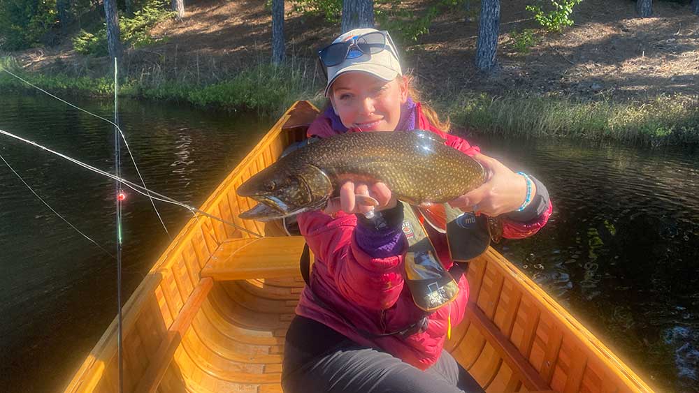 Brook trout fishing in area lakes and rivers.