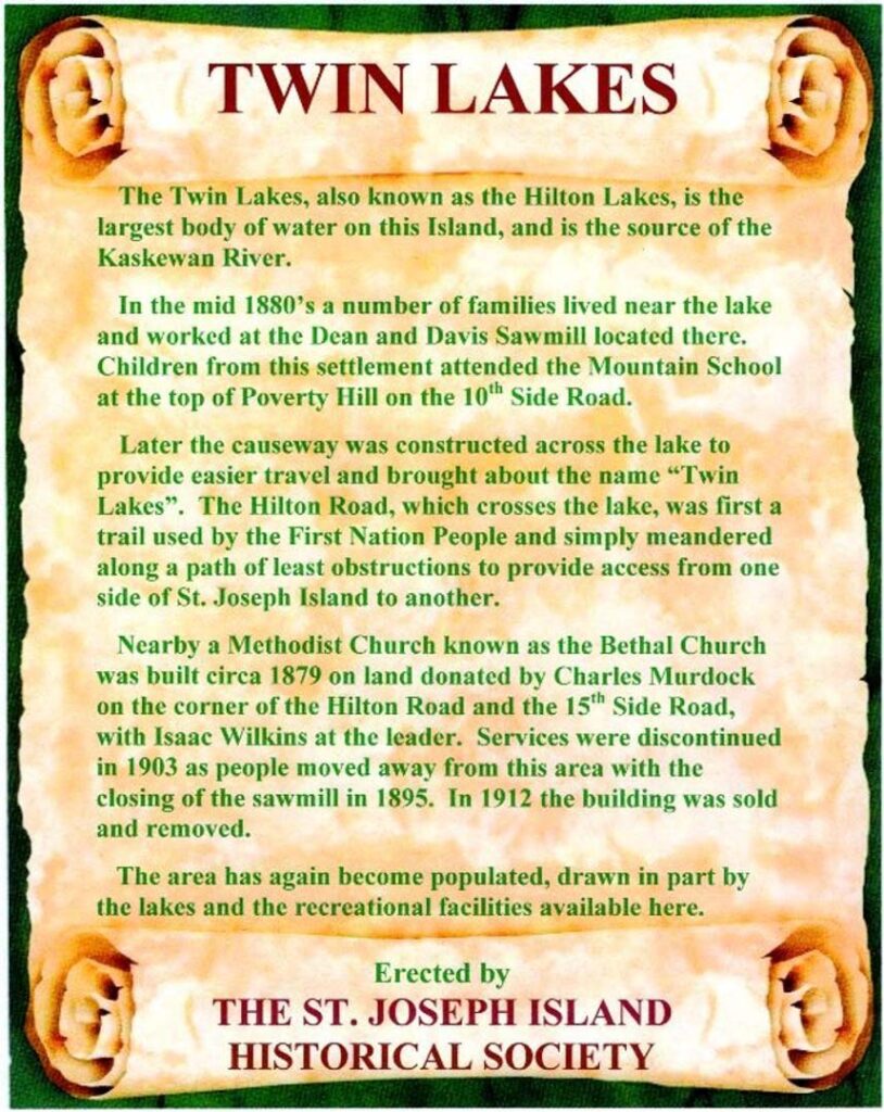 twin lakes historical sign tour