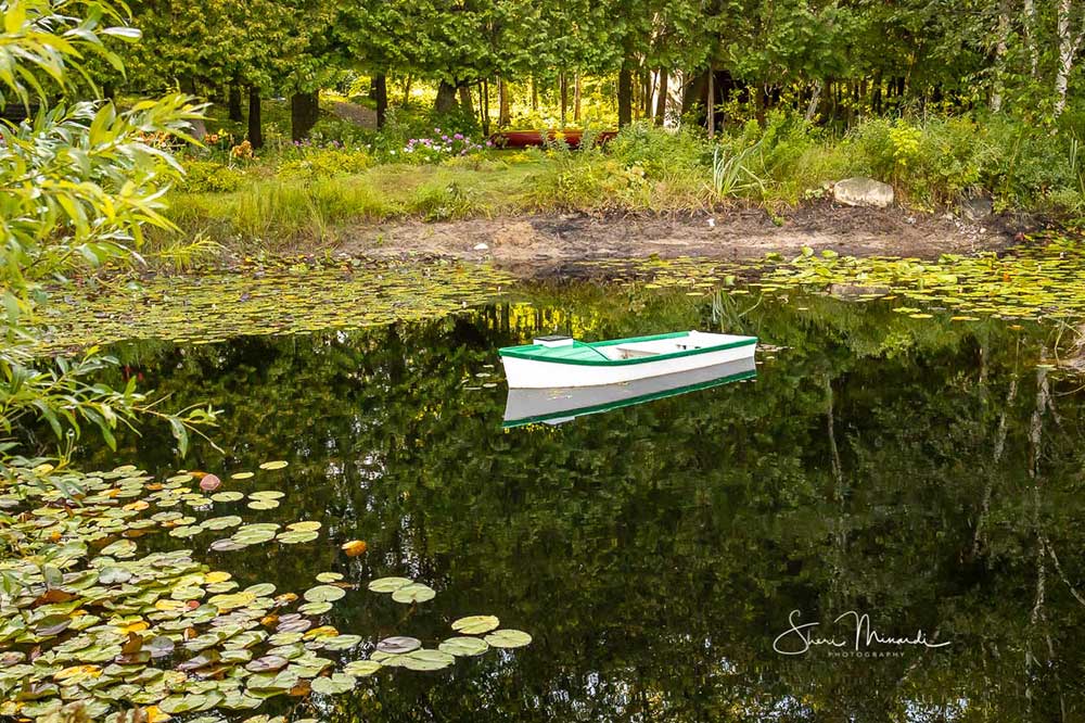 boat in a pond
