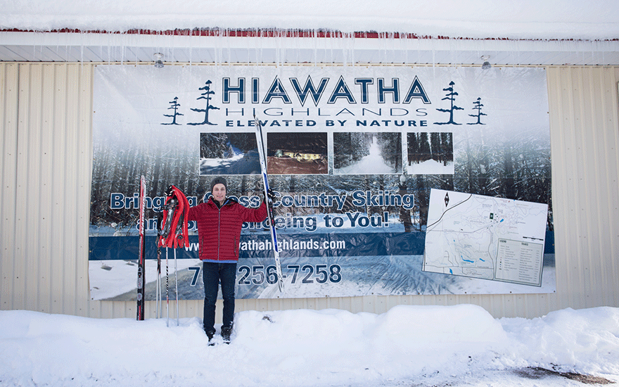 Hiawatha Highlands welcome sign