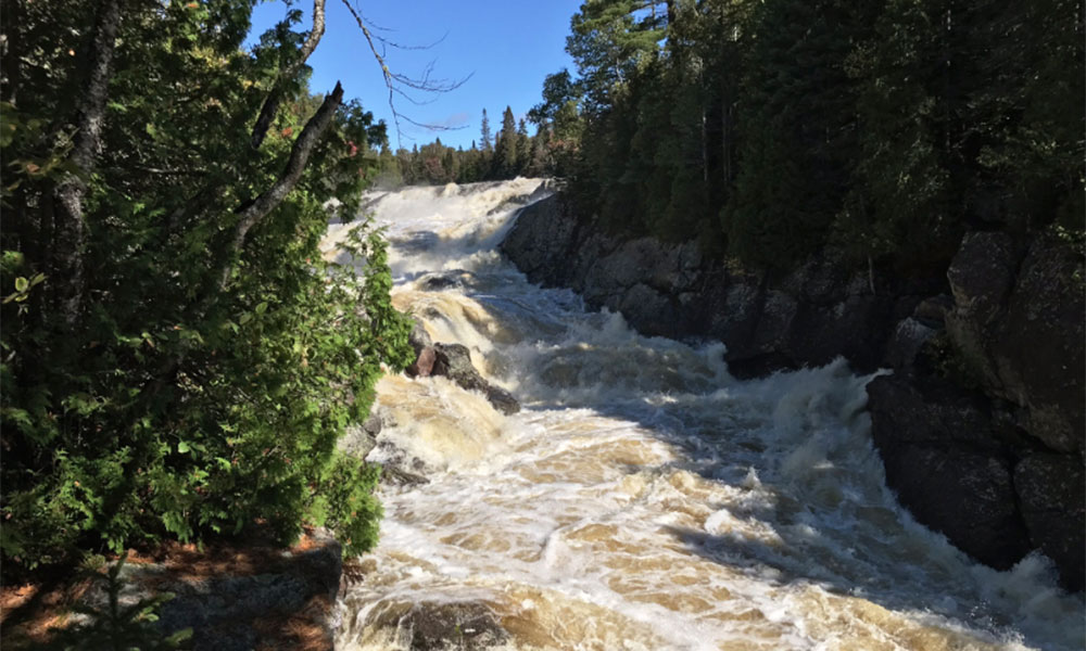 sand river waterfall