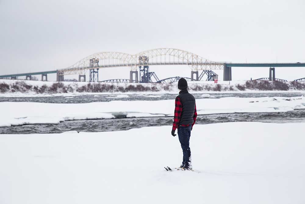 snowshoeing whitefish island
