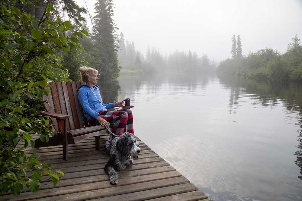 morning coffee by the magpie river