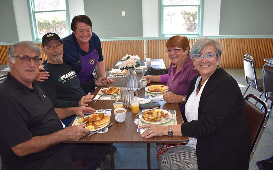 people eating breakfast