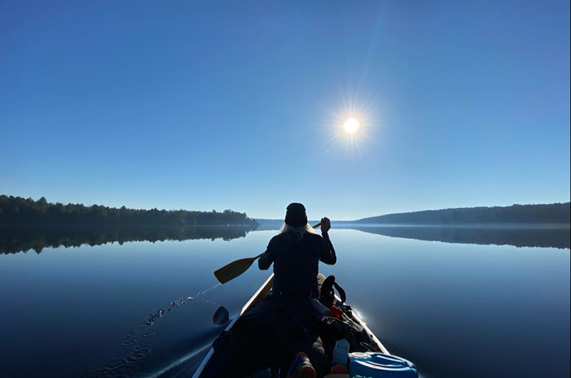 canoe on lake