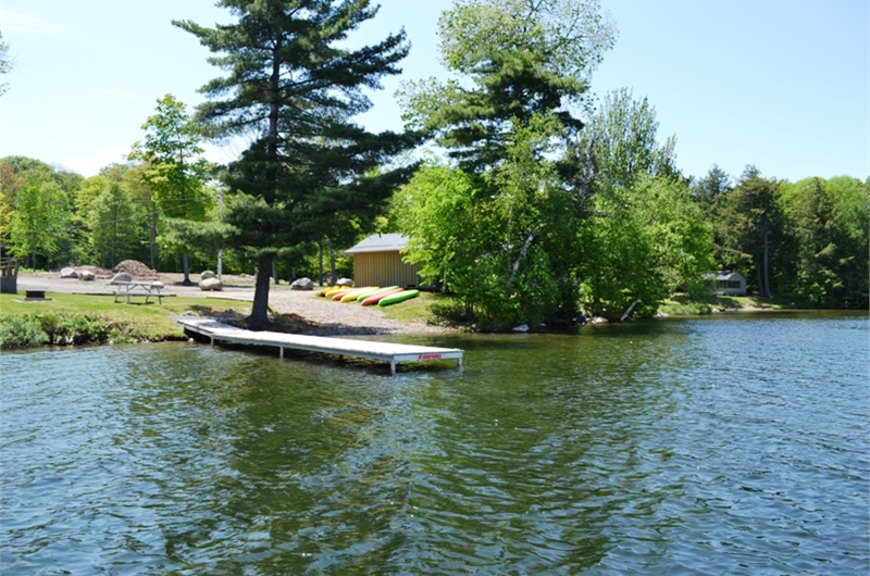 lakeside cottage with dock