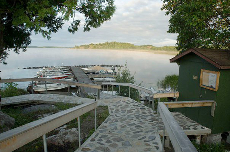 stone walk to dock
